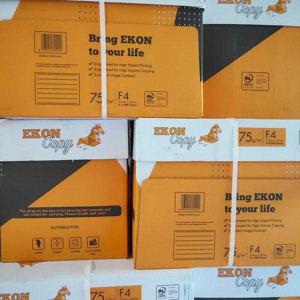 

Kertas HVS EKON F4 75 grm - 1 Dus (MURAH KHUSUS Gosend) MURAH
