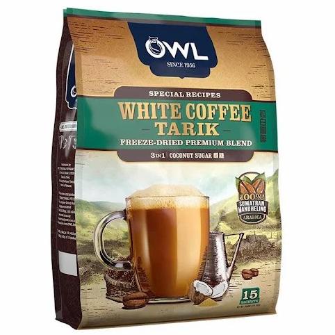 

Ready oke] OWL White Coffee Tarik 3 IN 1 Coconut Sugar 15 Sachet