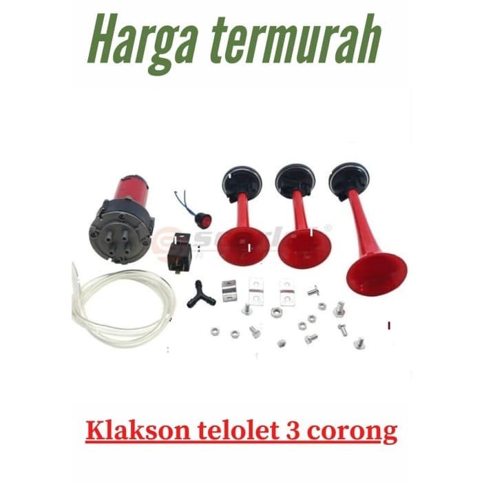 Klakson mobil truk motor suara Telolet 3 Terompet corong Suara kencang ready