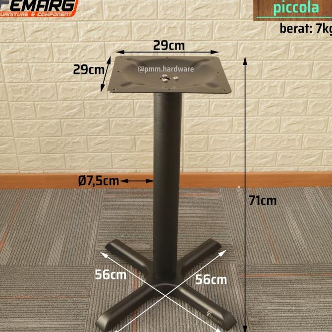 Kaki Meja Femarg Piccola | Cafe Restoran Foodcourt Besi Cor Silang
