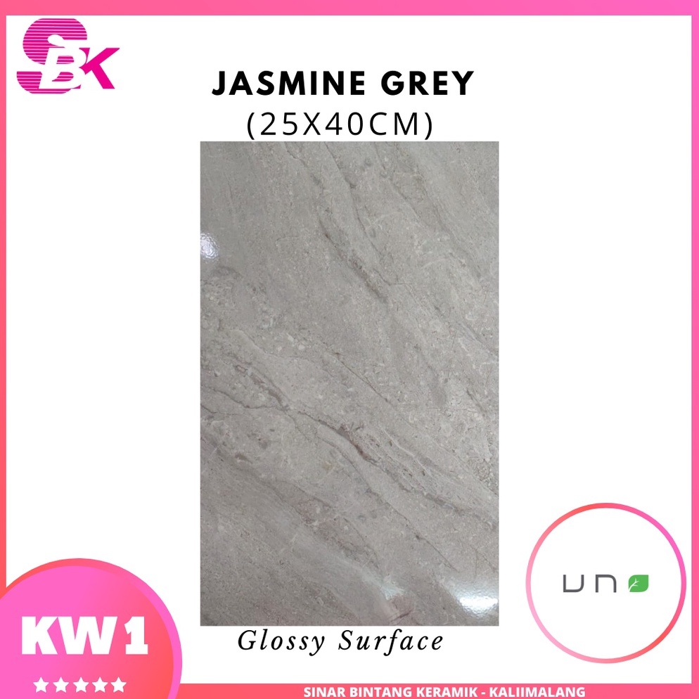 Terbatas Keramik Dinding 25x40 Jasmine Grey