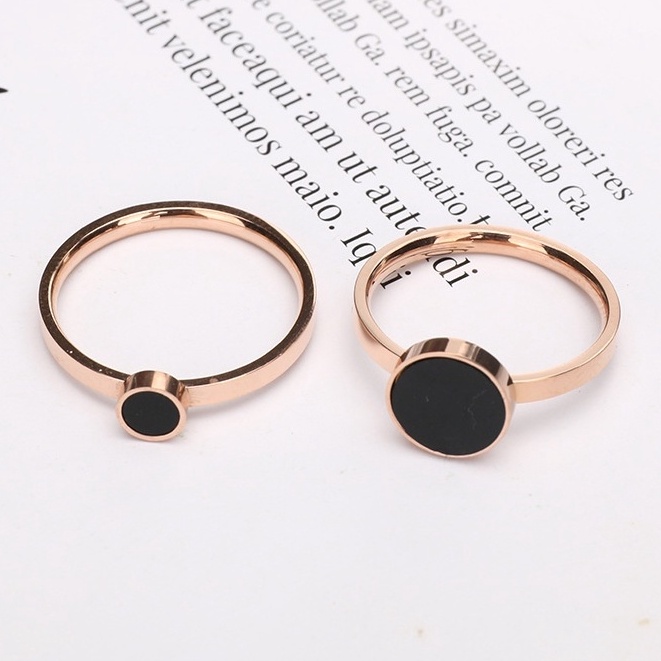 Paket EkslusifZ5l5K Cincin Sonja Blake Fading Dot Fashion Simplicity Ring anti karat Titanium Premiu