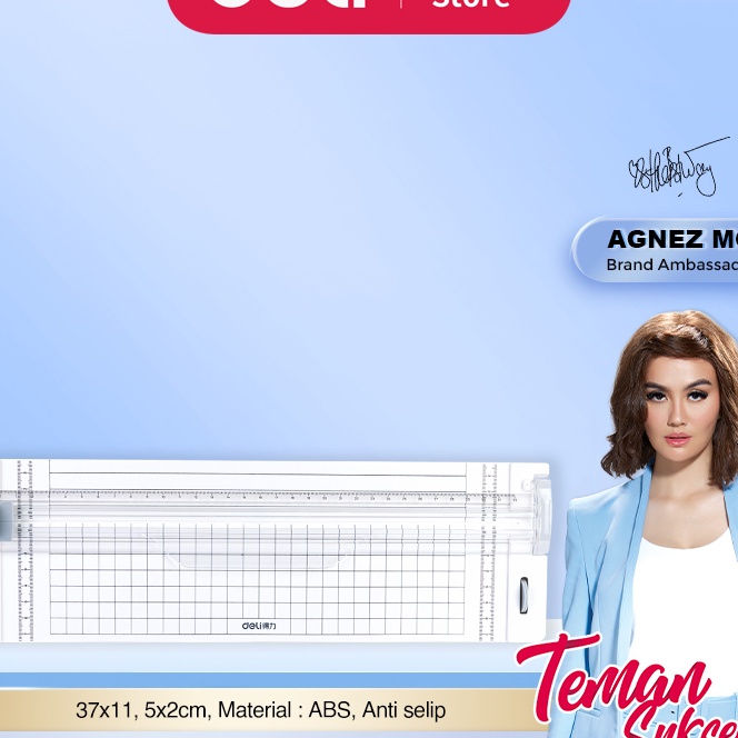 

[3»U ➛G) Deli Small Paper Trimmer Portable/ Pemotong Kertas Kecil A4 A5 Trimmer Photo Cutter Mat 14251/ treending!