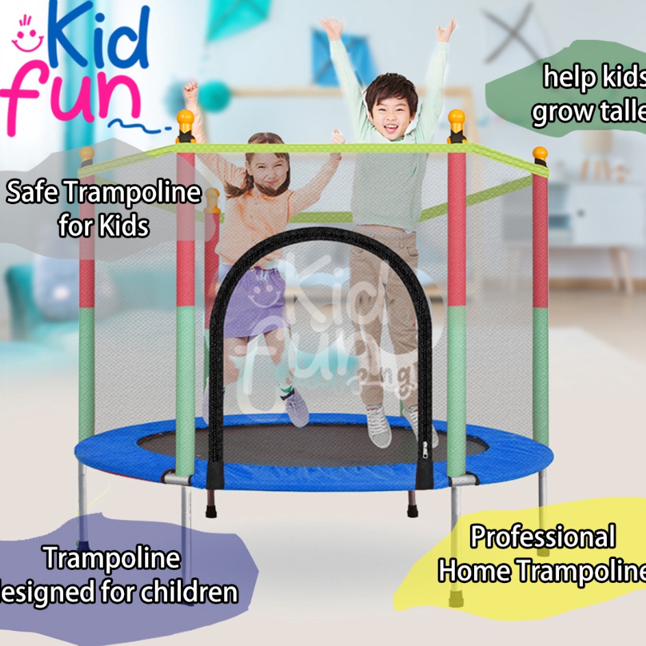 Silahkan Belanjar8R2d KidFun - Trampolin Anak Mainan Murah Tranpolin Mainan Anak Viral  Diameter 140