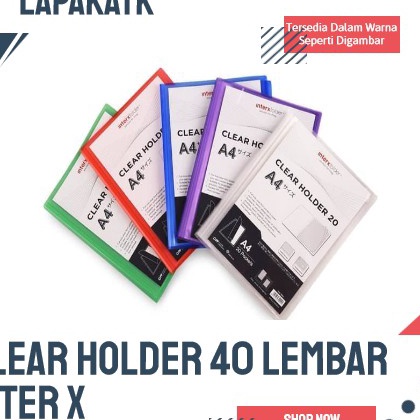 

(11A➸.F➤> INTERX CLEAR HOLDER A4 40 LEMBAR INTER Xviraal..!