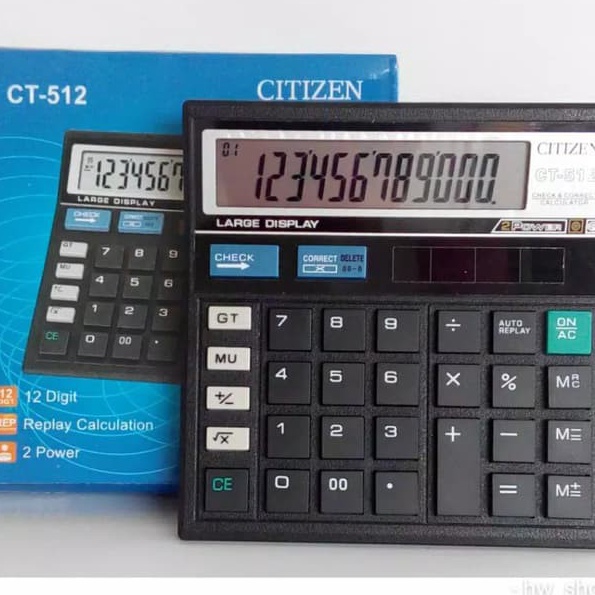 

(YO㊠.B✯) Kalkulator Calculator Citizen CT-512 12Digitpasti.dikirim..!