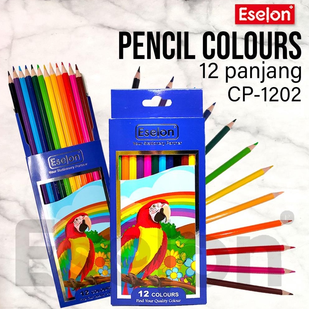 

Pensil warna ESELON panjang 12warna / Pensil warna Eselon t6hty