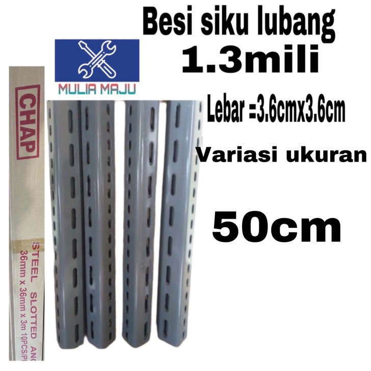 ➽✤★ besi siku lubang 1.3mili ukuran 50cm