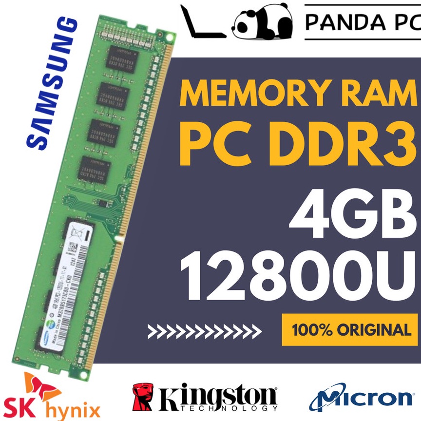 SALE TERBATAS RAM Memory PC DDR3 4GB 12800U / 10600U