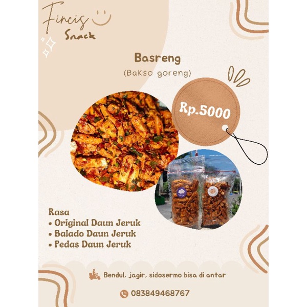 

Basreng pedas daun jeruk, balado, original