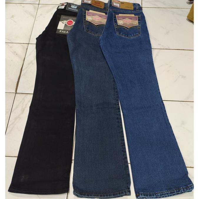 celana Jeans cutbray Fallas pria, size 27/32