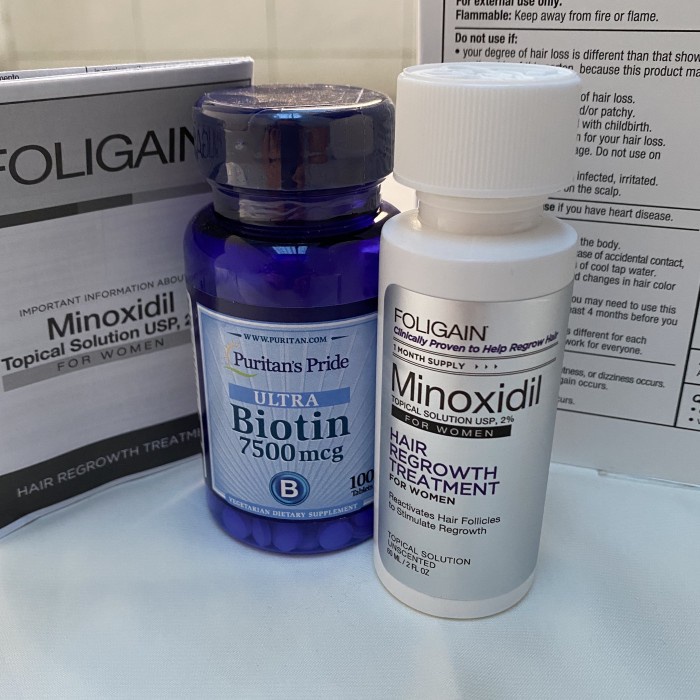 PAKET BIOTIN MINOXIDIL ORIGINAL USA 2PCS
