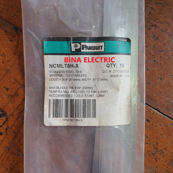 

Bestseller Kabel Ties Stainless Panduit 70Cm Ncmlt8H-X / Kabel Tis Besi Panduit