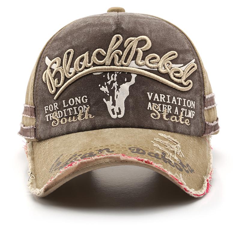 Bisa COD NEXTSTOPID-288 Topi Fashion Pria Wanita Model Robek-Robek Bordir Black Rebel TERPERCAYA