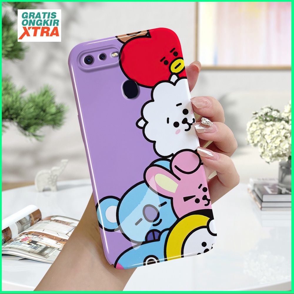 Hard case Akrilik Feilin Kompatibel Untuk OPPO F9 F11 Reno 5 Reno8 5G aesthetics ponsel casing Pola 