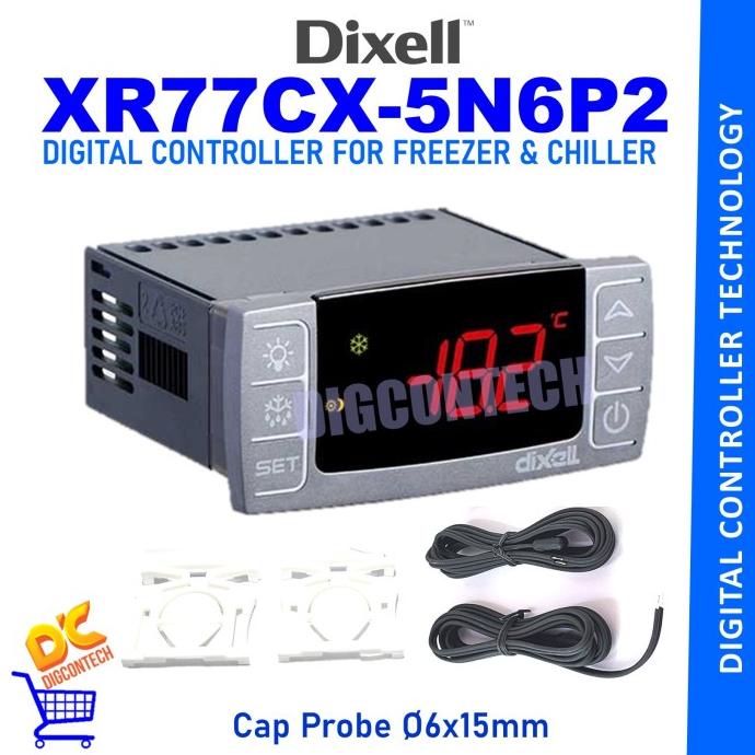 XR77CX 230V 2NTC Sensor digital thermostat Dixell 5N6P2 / XR 77 CX