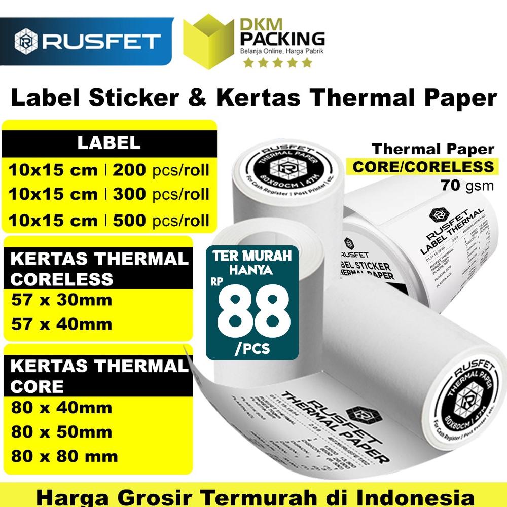 

Terlaris Label Thermal Paper Sticker Kertas Printer Resi Stiker Barcode Pos Rusfet Termurah