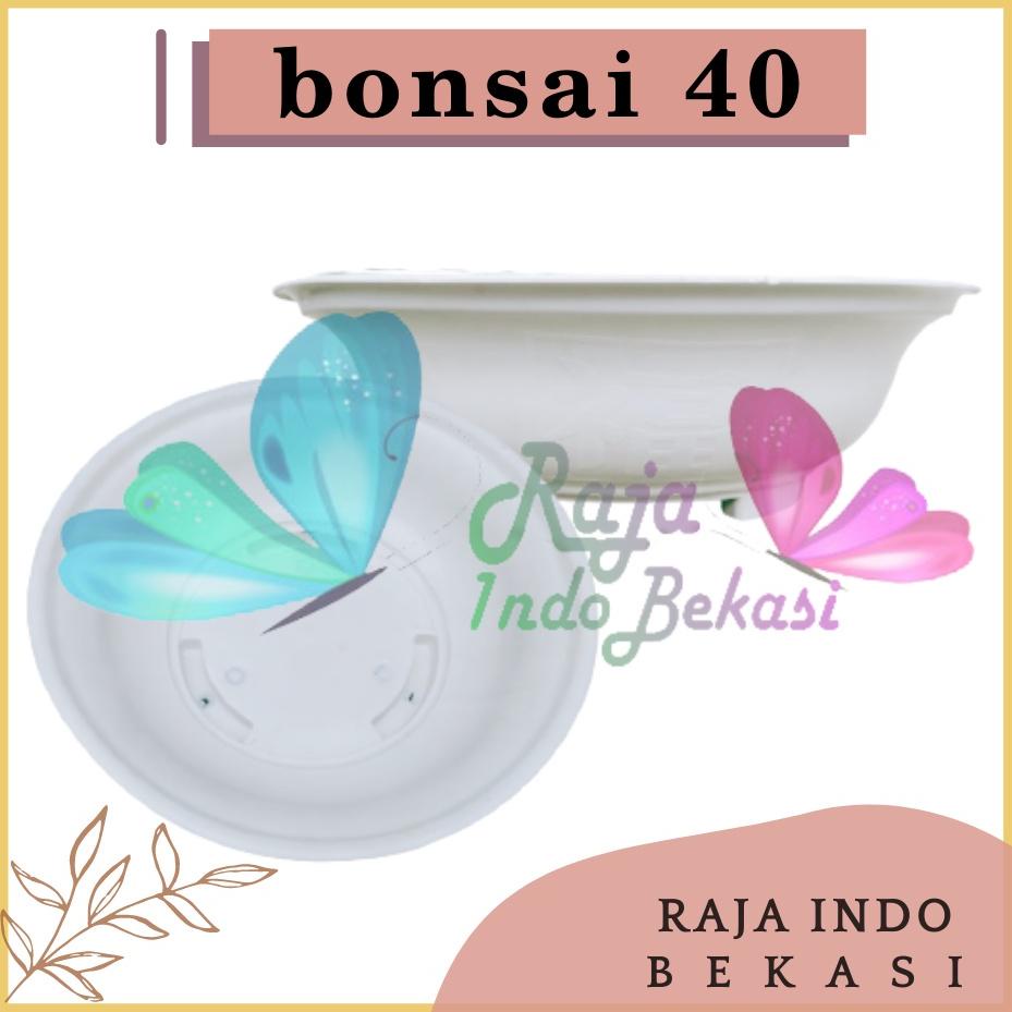 Viral Pot Bonsai Bulat Gbl40 / Pb40 Putih | Pot Tanaman Bonsai 40 Cm Plastik Bukan Gerabah | Pot Ade