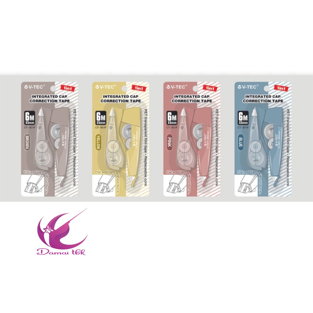 

Correction Tape V-TEC CT-951F 6M + Refill 6M