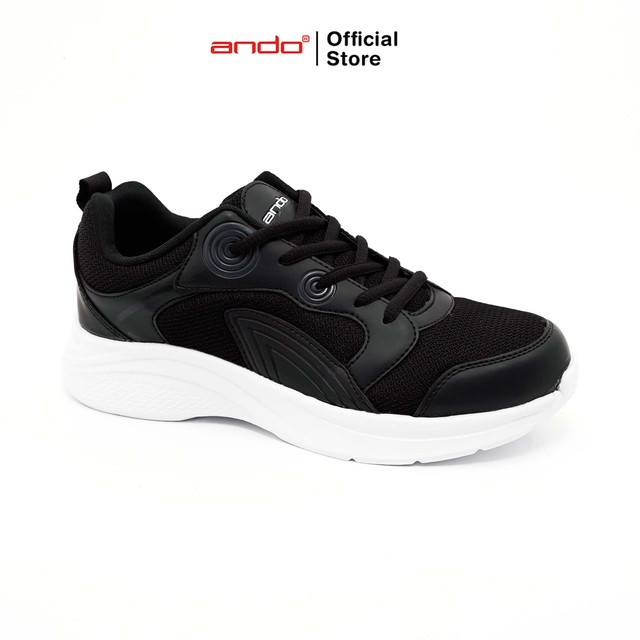 Ando Official Sepatu Sneakers Sarapova Pria Dewasa - Hitam/Putih