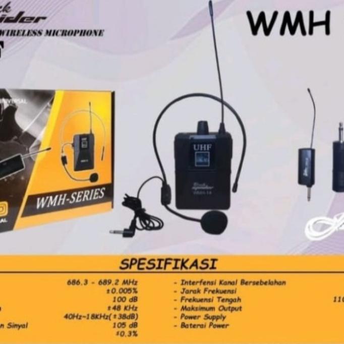 Mic Senam Aerobic Wireless BLACK SPIDER WMH-14 Mikropon Werles Wmh 14