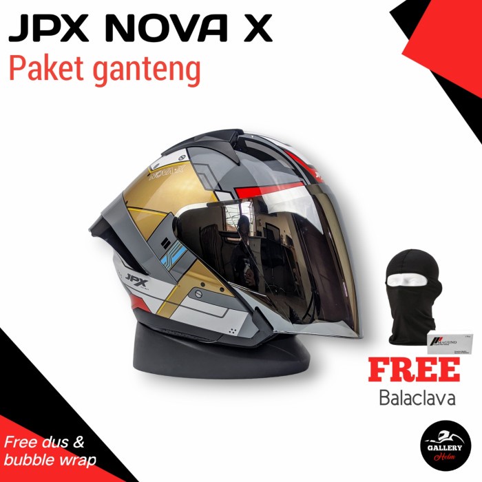 Jpx Nova X N5 Escape Paket Ganteng Helm Jpx Half Face