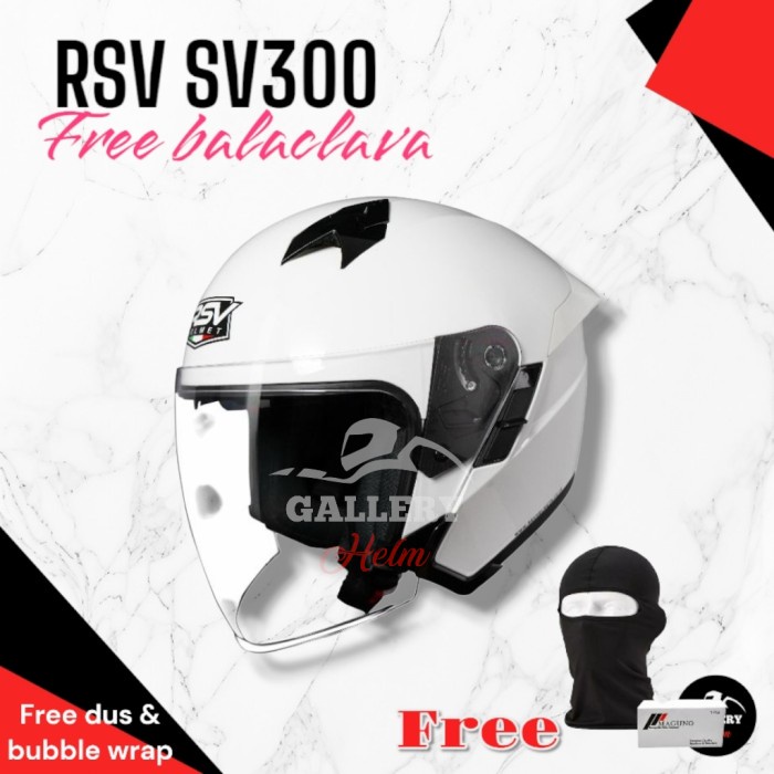Rsv Sv300 Solid Helm Half Face Rsv Double Visor