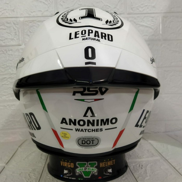 Rsv Sv300 Flain White Paket Ganteng Leopard Visor Iridium + Spoiler 3D