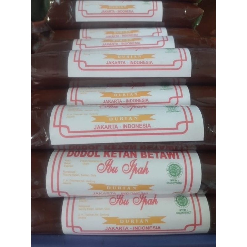 

' dodol ketan betawi ibu ipah durian / dodol ketan betawi