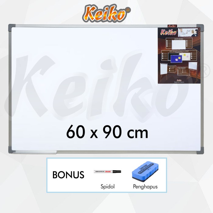 

Papan Tulis Whiteboard Gantung Single Face Keiko 60 X 90 Cm Berkualitas