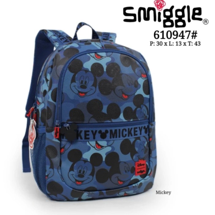 ✿KOP✿ Smiggle Mickey Mouse Backpack Ori/Resleting Ykk/ Mickey Bag/Tas Ransel TERBARU