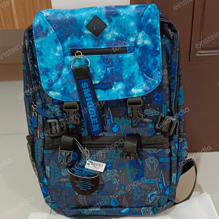 ✿KOP✿ Smiggle Backpack Foldover Astronot Blue/ Tas Ransel Anak Laki Sd Smp LIMITED