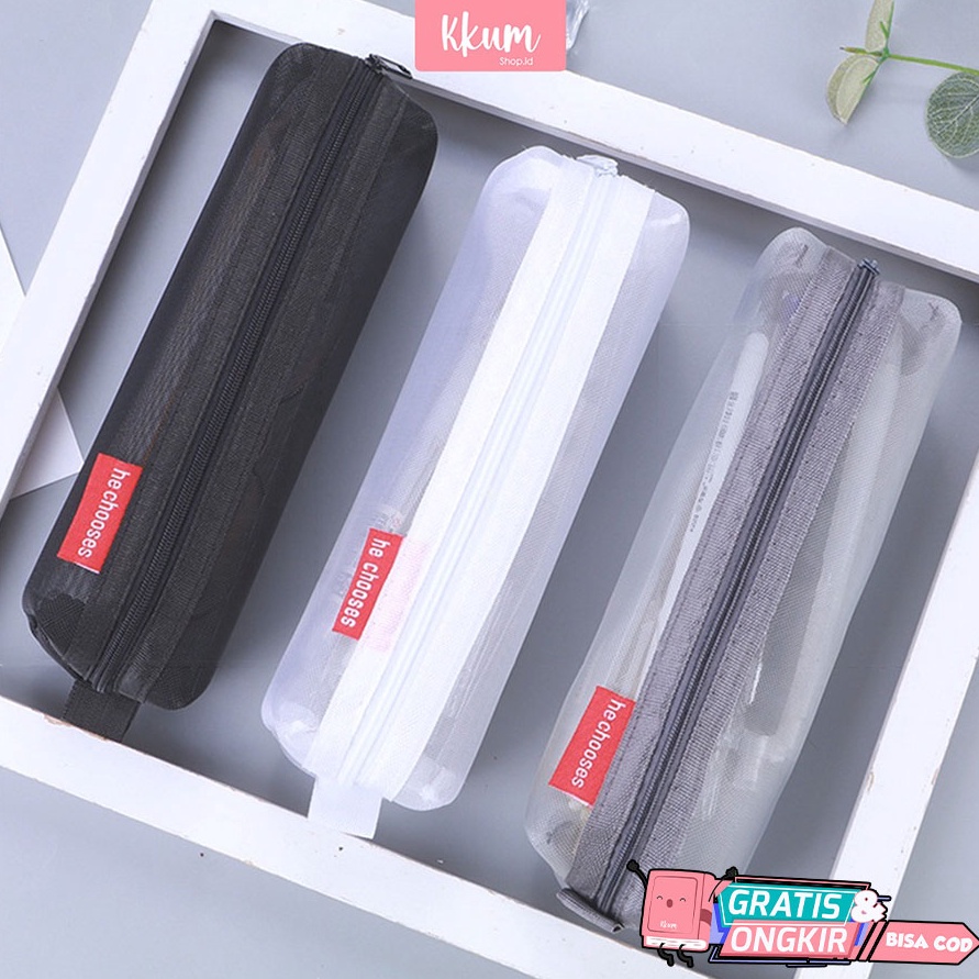 

GRMY1215 Kotak pensil korea pouch/ tempat pensil transparant simple bening/pencil case lucu