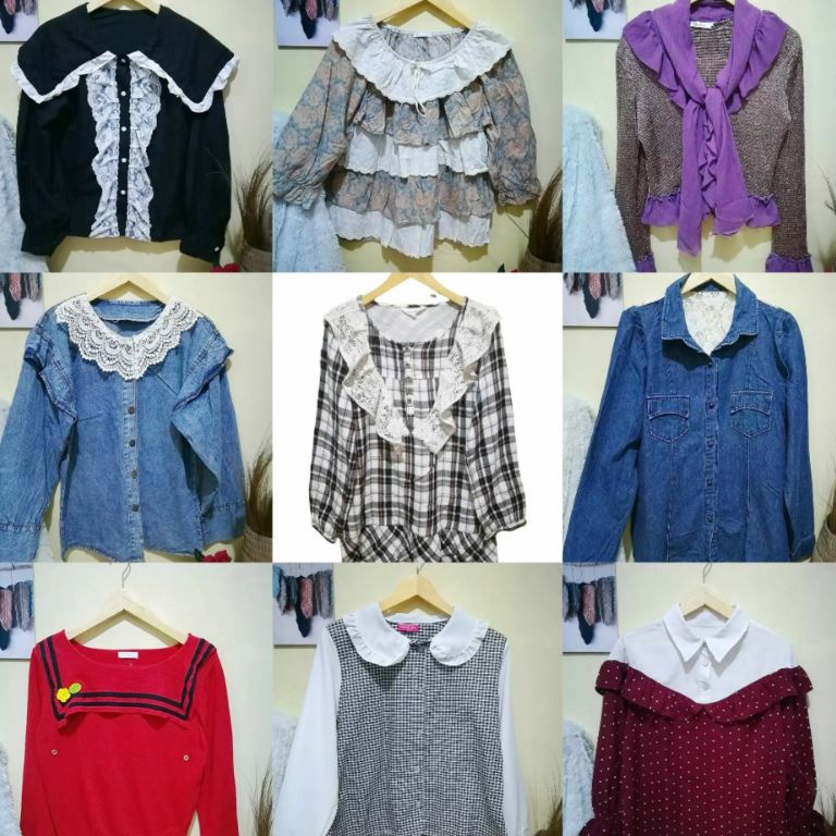 Stok terbatas.. BLOUSE  WANITA VOL 1 / KEMEJA ATASAN WANITA / BAJU REMPEL WANITA