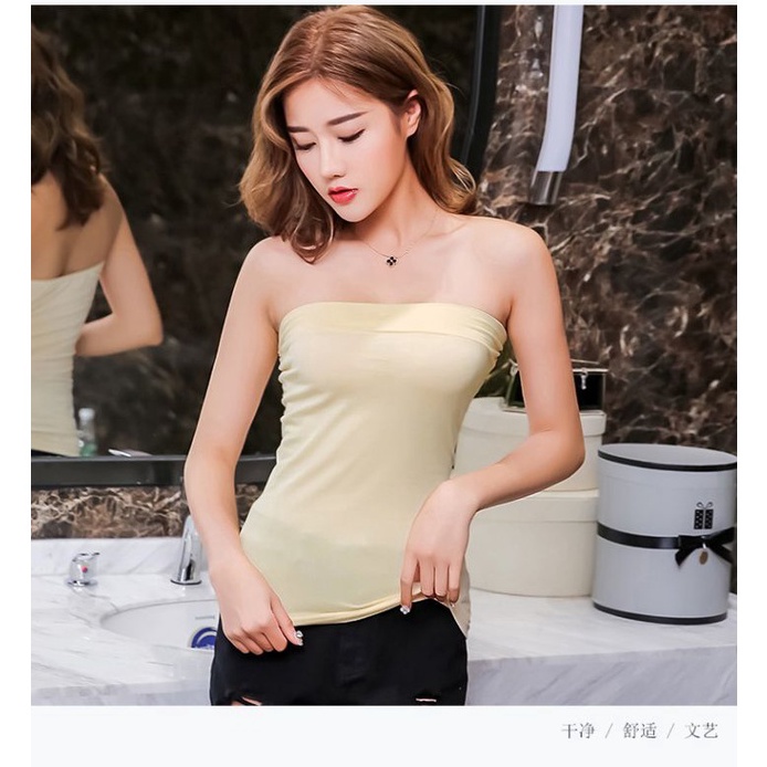 STOK TERBATAS Kemben Wanita Tanpa Cup Busa Bahan Halus Polos Panjang Kemben Polos Murah Super Soft K
