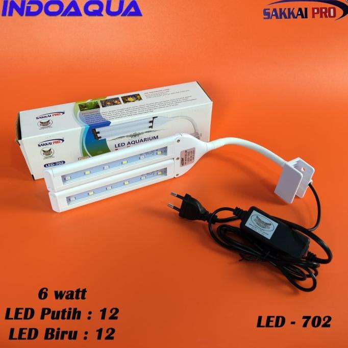Lampu LED Aquarium Laut Lampu LED Aquascape Lampu Aquarium Jepit 6 wat
