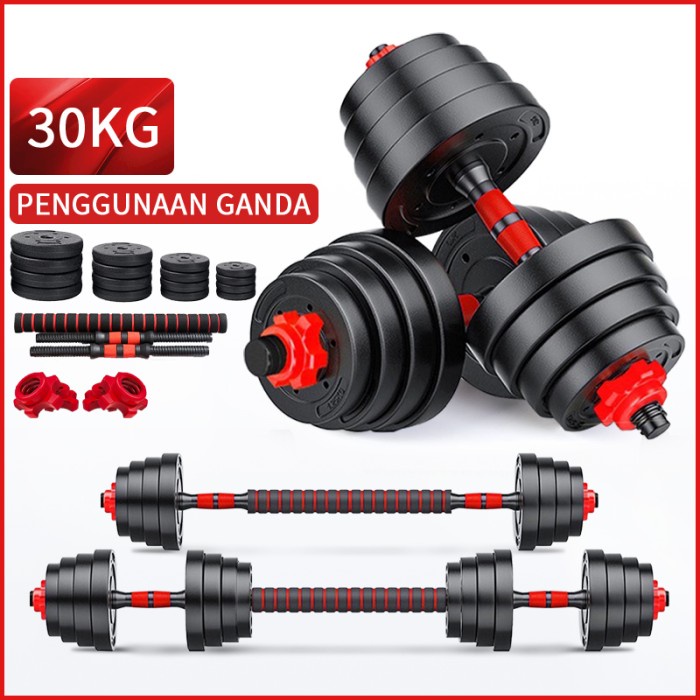 Triumph Dumbell set 30KG Barbel set Dumbel alat olahraga rumahan