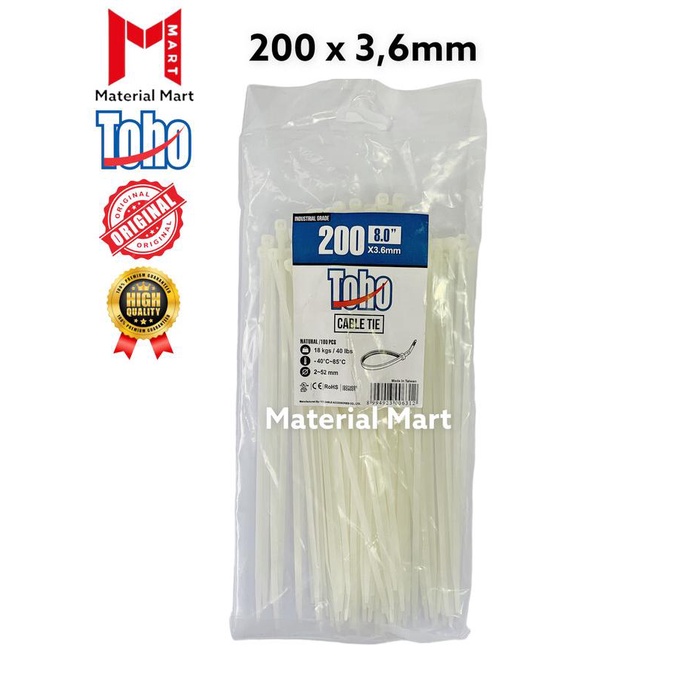 

=====] Kabel Tis Toho 20cm Tebal| Cable Tie Toho 25cm |Kabel Ties 200mm|250mm