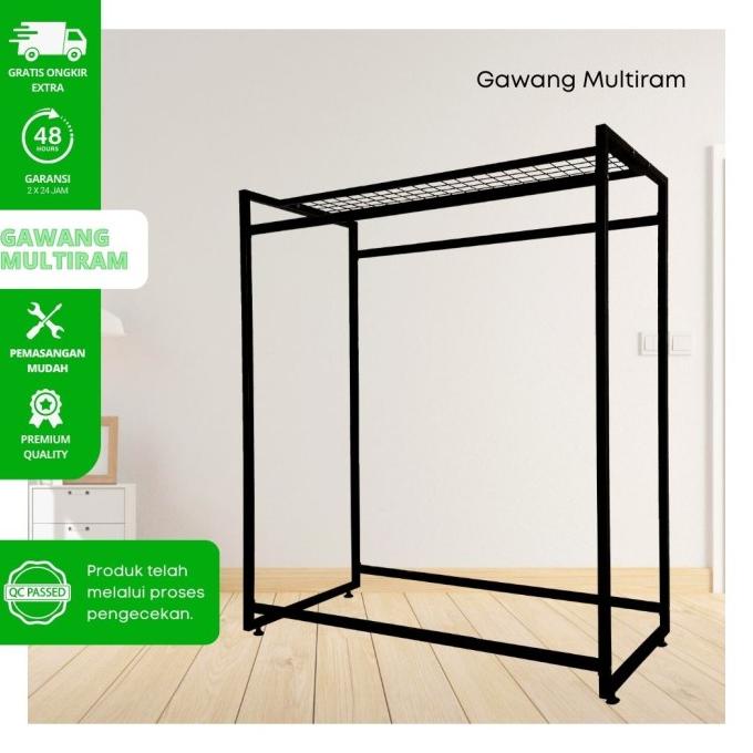 ((((()paling dicari] RAK MULTI RAM gawang baju besi gantungan baju kotak minimalis RAKU