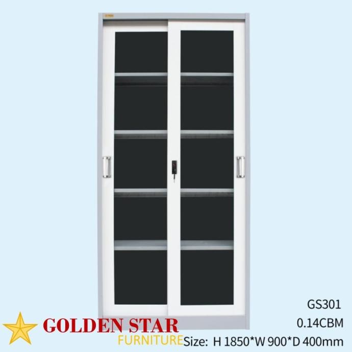 

------] Lemari sliding kaca Besi Star Import Arsip / Kantor / File / Buku