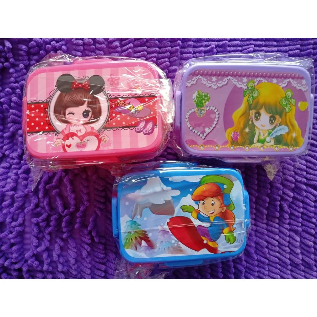 Viral Kartun Boy Girl Lunch Box Tempat Bekal Makan Anak Motif Kartun Cowok Cewek / Lunchbox Nyp