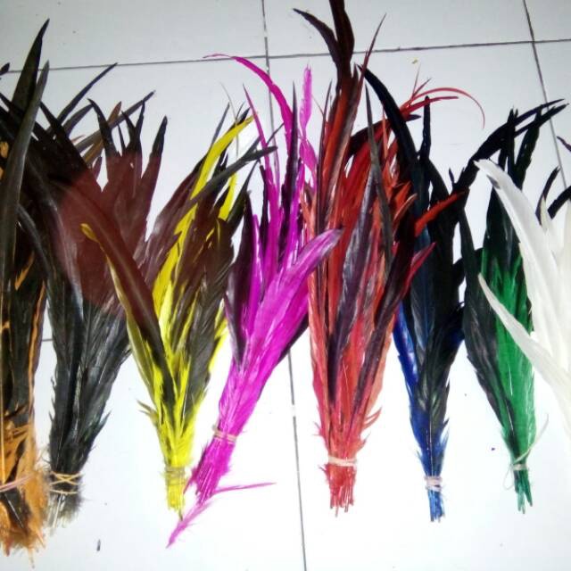 ZDHZ2273  Bulu lancur ayam jago panjang 27-45cm/ bulu ekor jago panjang isi 10 biji