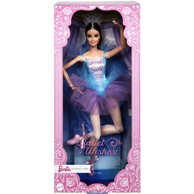 Boneka Barbie Signature Made To Move Ballerina Wishes Brunette Doll