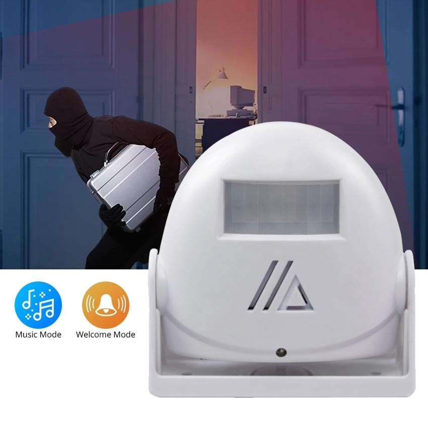 Bel Pintu Toko Rumah Sensor Gerak Selamat Datang Alarm Sensor Gerak- 32 Melodi -Bel Bell Toko Pintu