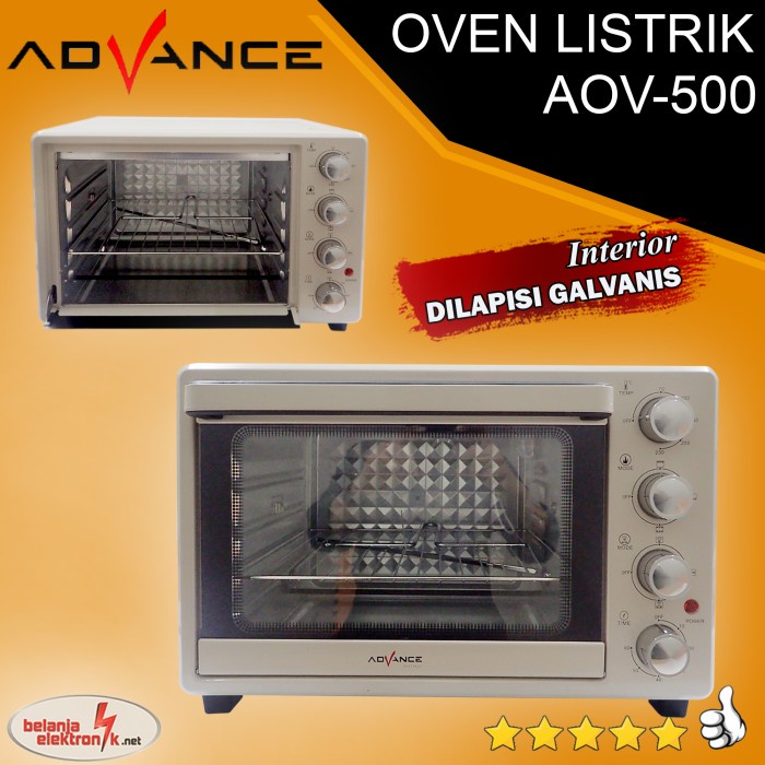 Oven Listrik Advance Aov-500 Electrik Oven 33 Liter 800W Aov-500