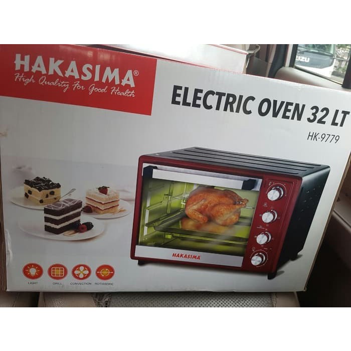 Hakasima Oven Listrik 32 Liter Red