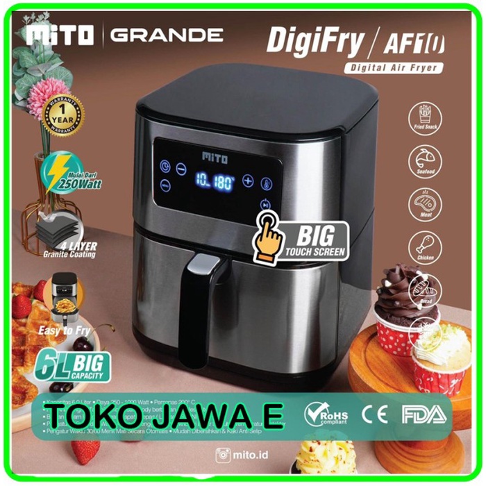 Mito Air Fryer Af10/Mito Grande Af10 Air Fryer - 6 Liter