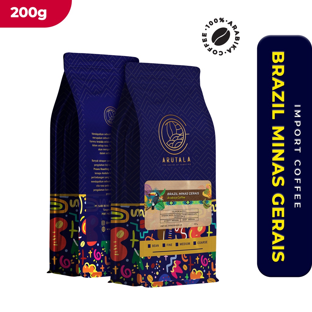 

ARUTALA Kopi Brazil Minas Gerais Arabika 200 gram