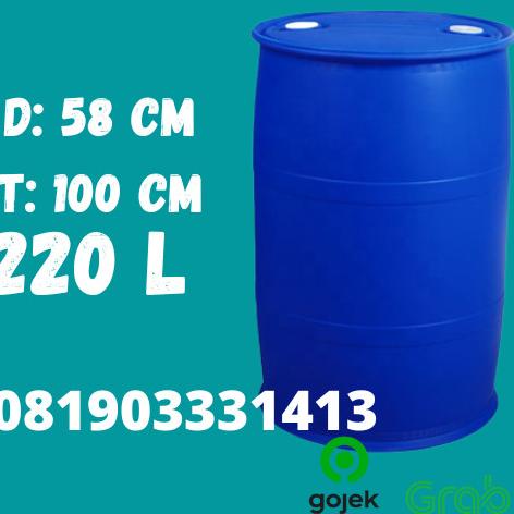 Drum Air Plastik 200 Liter Besar Tempat Sampah Ember Baskom Hdpe Tebal