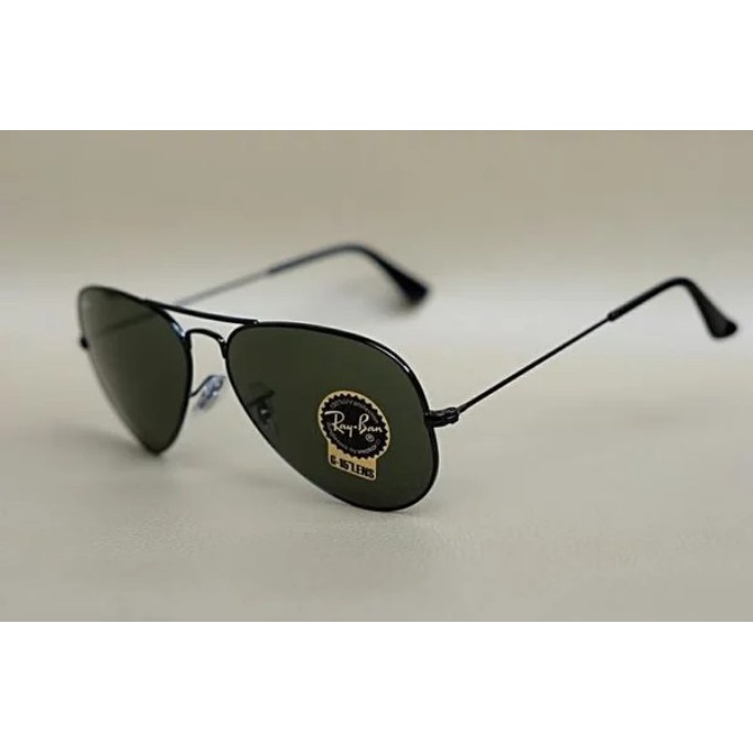 Kacamata Hitam Pria Original Rayban Aviator 3025 Black Size 62